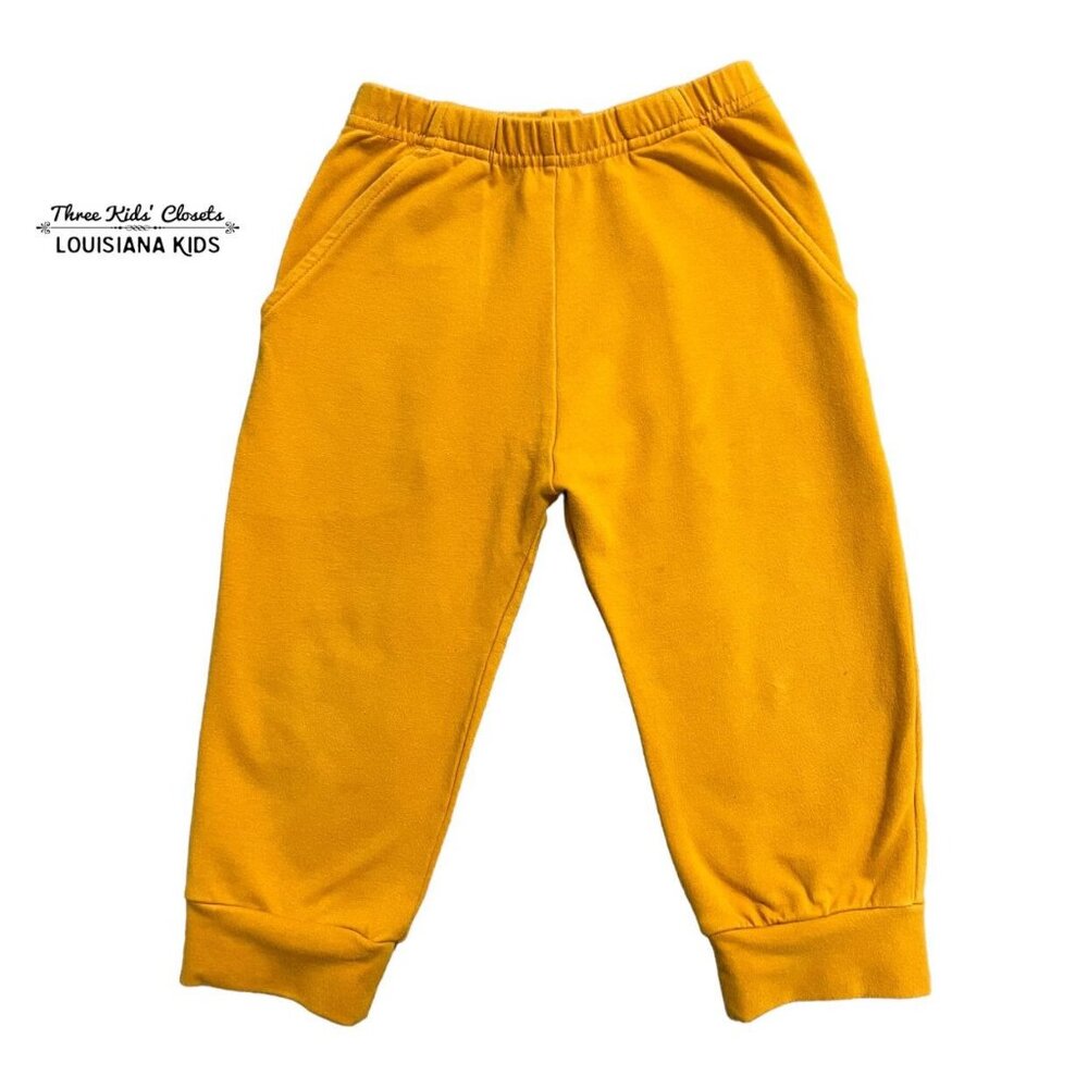 Think Big Little People Sz 7 Mustard Yellow Cropped Pants / Shorts